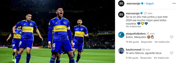 El mensaje de Marcos Rojo. (Captura)