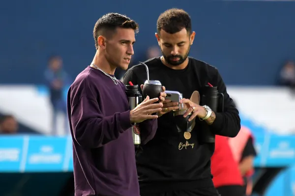 Edwin Cardona y Matías Rojas en Racing (Getty Images)