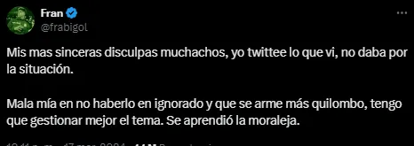 Hinchas de River también se habían sumado a las críticas. (Captura)