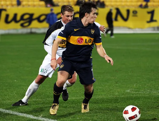Mouche, durante una gira amistosa que afrontó Boca en 2010