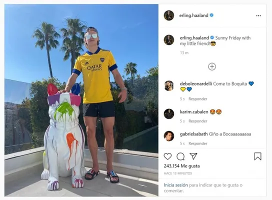 Haaland, de Boca como la mitad más uno del país