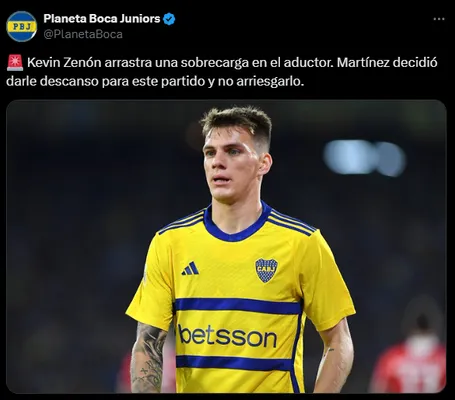 Zenón no es titular ante Atlético Tucumán. 