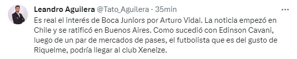 El rumor de que Boca desea adquirir los derechos de Arturo Vidal es real. (Captura)