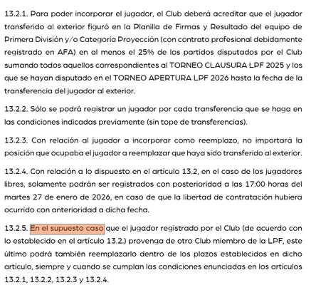 El reglamento determina que Boca abrirá un cupo más.