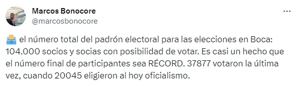 La cantidad de socios que podrán votar. (Captura)