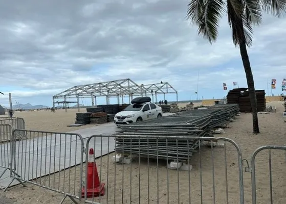 El armado de la seguridad en el Fan Fest (Fuente: Zaide Xacur)