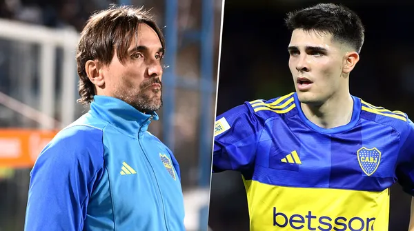 Diego Martínez y Vicente Taborda, ex jugador de Boca