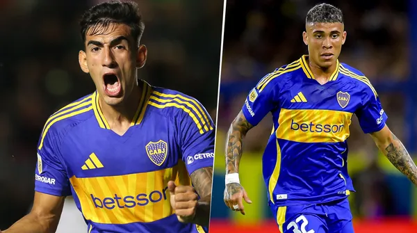 Lautaro Di Lollo y Ayrton Costa en Boca (Getty Images)