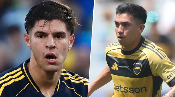 Marco Pellegrino y Velasco, a la par del grupo en Boca (Getty Images)
