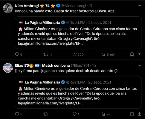 La reacción de los hinchas. 