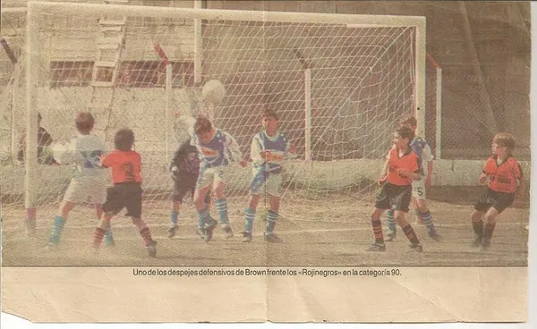 Cristian Lema en sus inicios en infantiles de Brown de Madryn (