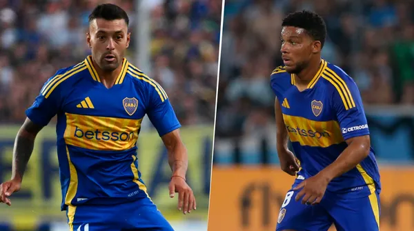 Janson y Fabra, titulares en la práctica de Boca. (Getty)