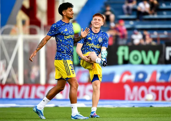 Medina y Barco, los dos jóvenes cracks de Boca. (Getty)