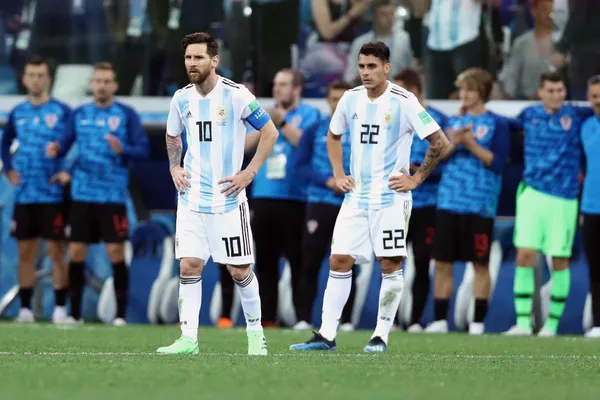 Lionel Messi y Cristian Pavón en el Mundial de Rusia 2018 (IMAGO)