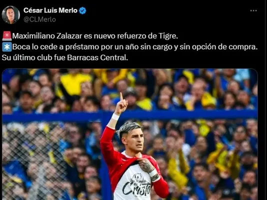 Captura de pantalla: César Luis Merlo en "X"