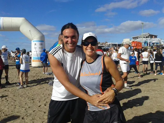 Diego Martínez y su hermana Verónica, en 2015.