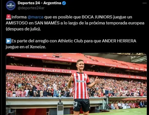 Captura: Deportes 24 - Argentina