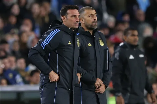 Samuel junto a Scaloni en la Selección Argentina. (Getty)