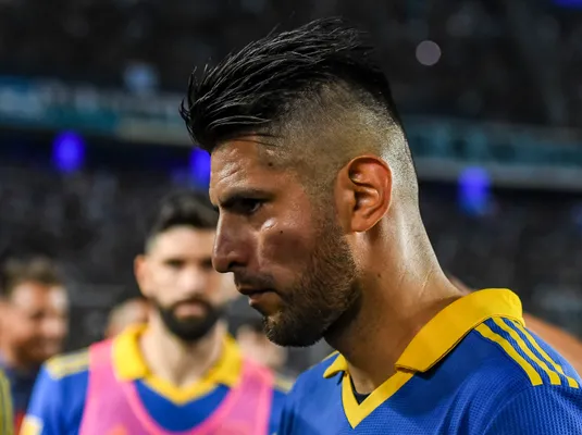 Carlos Zambrano después de su cruce con Benedetto en Boca vs.. Racing (Getty Images)