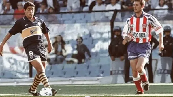 Riquelme debutó como profesional ante Unión en el Torneo Apertura 1996