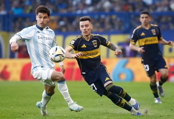 Malcom Braida, ausente en la práctica de Boca en Ezeiza. (Getty)
