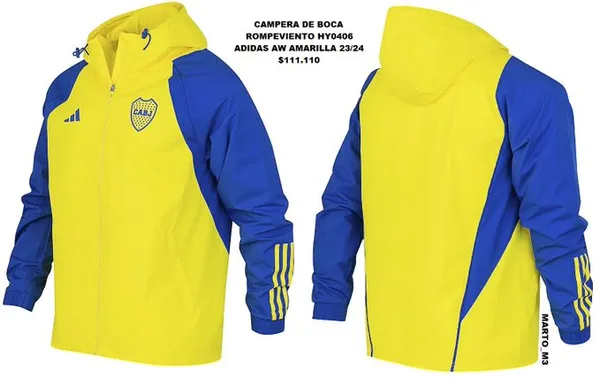 La nueva campera rompeviento de Boca.