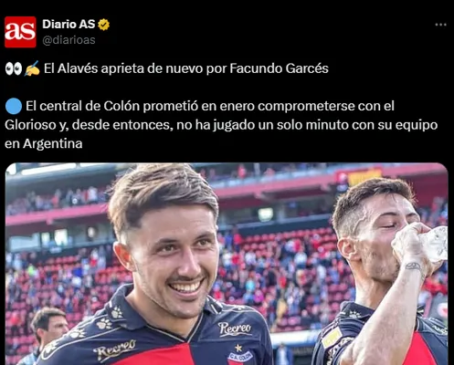 Alavés quiere tener a Garcés entre sus filas. (Captura)