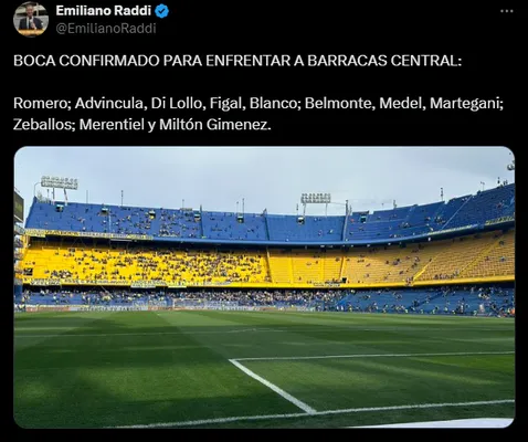 Formación confirmada de Boca. 