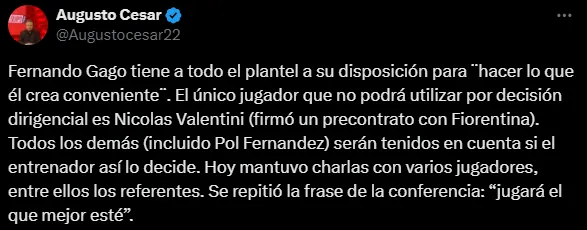 La diferencia entre el caso de Pol Fernández y Valentini. (Captura)