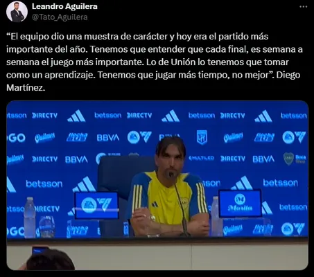La virtud que le vio Diego Martínez a su equipo. (Captura)