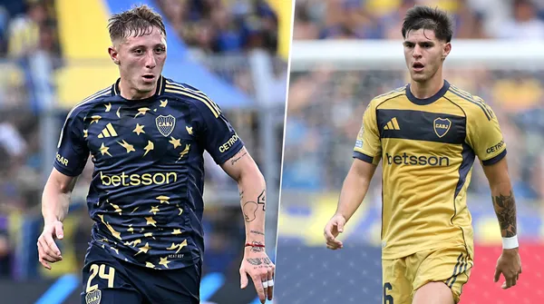 Barinaga y Pellegrino, con chances de ser titulares en la defensa de Boca. (Getty)