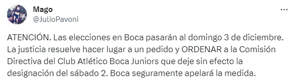 Boca va a apelar a la medida impuesta por la justicia. (Captura)