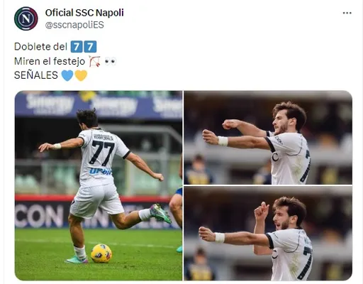 El tuit de Napoli para Boca