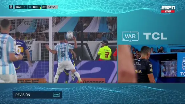 El penal no sancionado para Boca vs. Racing