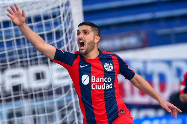 Nicolás Blandi en San Lorenzo (Getty Images)