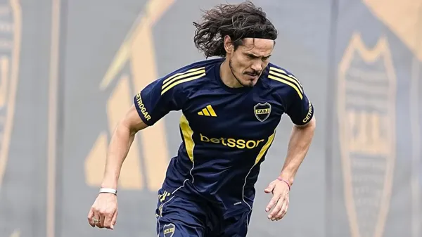 Cavani será suplente en Boca vs. Argentinos Juniors. (@javierphotogamma)