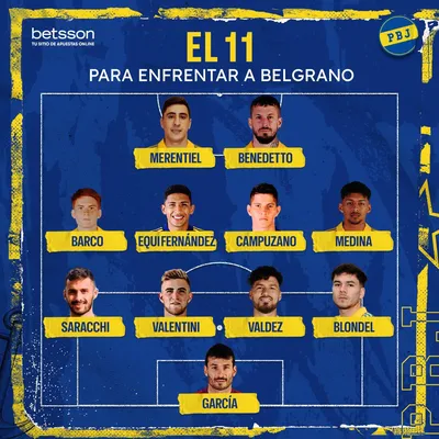 La formación de Boca ante Belgrano.