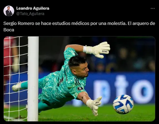 Romero está en duda para el duelo con Racing. (Captura)