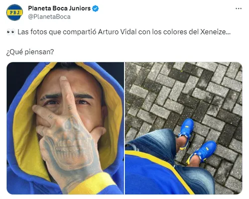 El guiño de Arturo Vidal a Boca. (Captura)