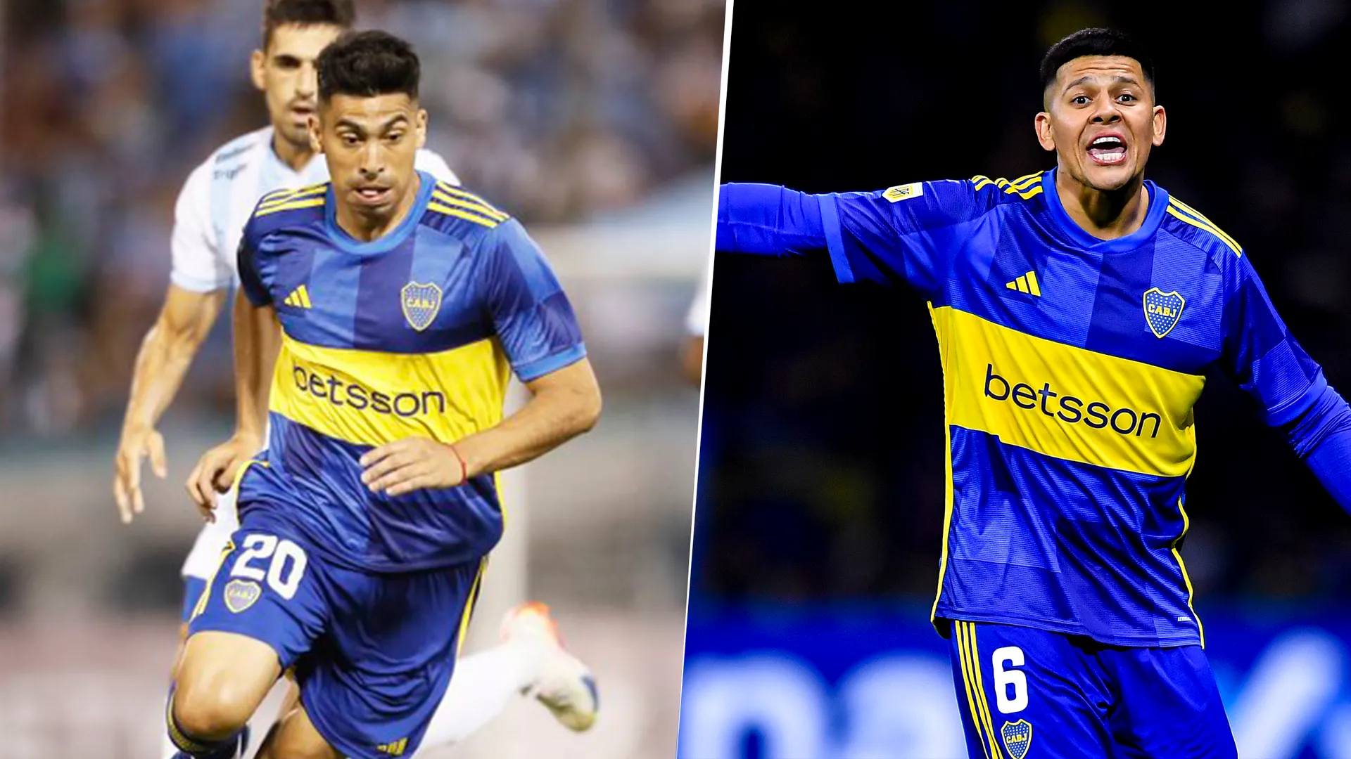 Juan Ramírez y Marcos Rojo en Boca