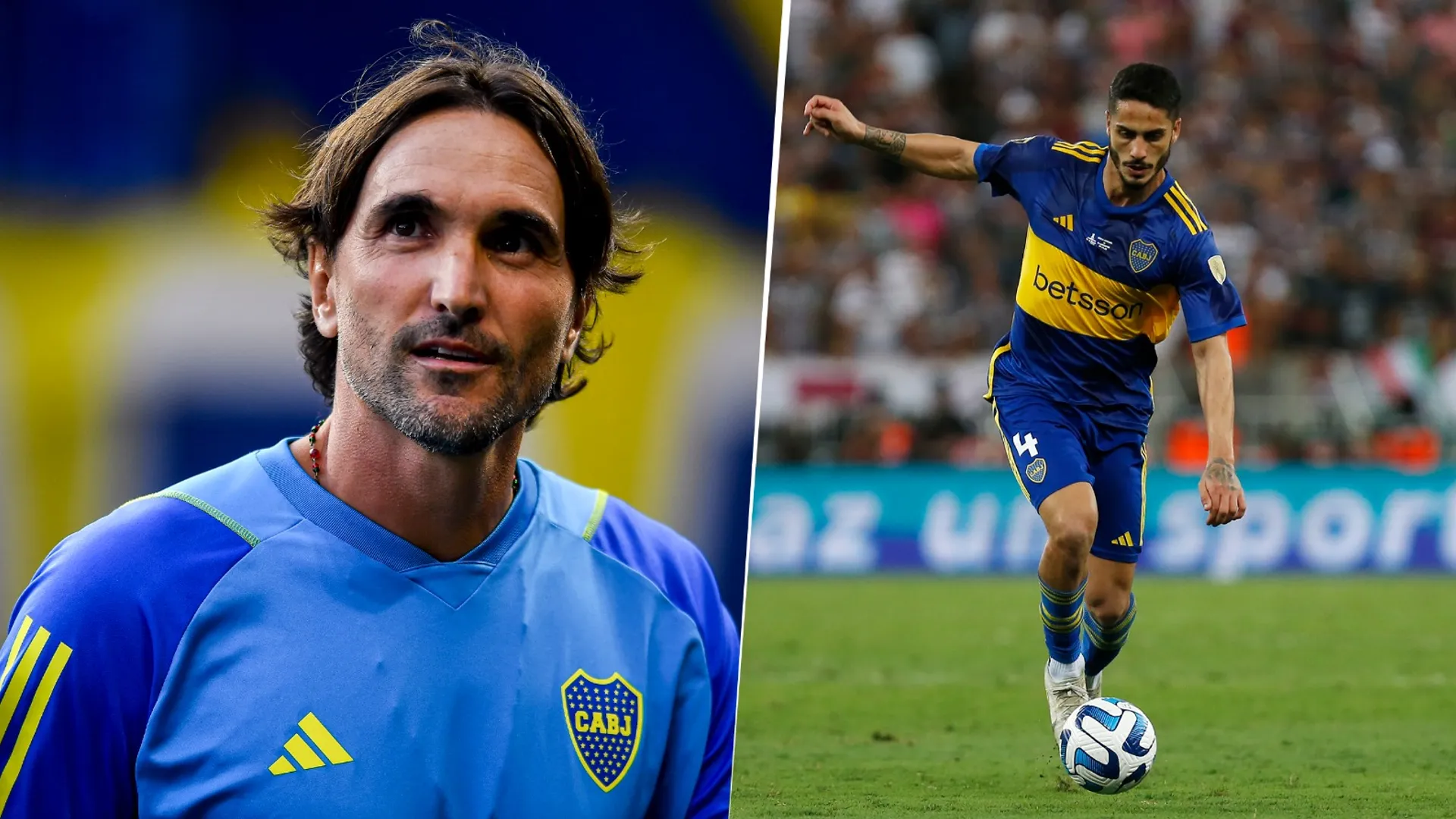 Diego Martínez y Nicolás Figal en Boca