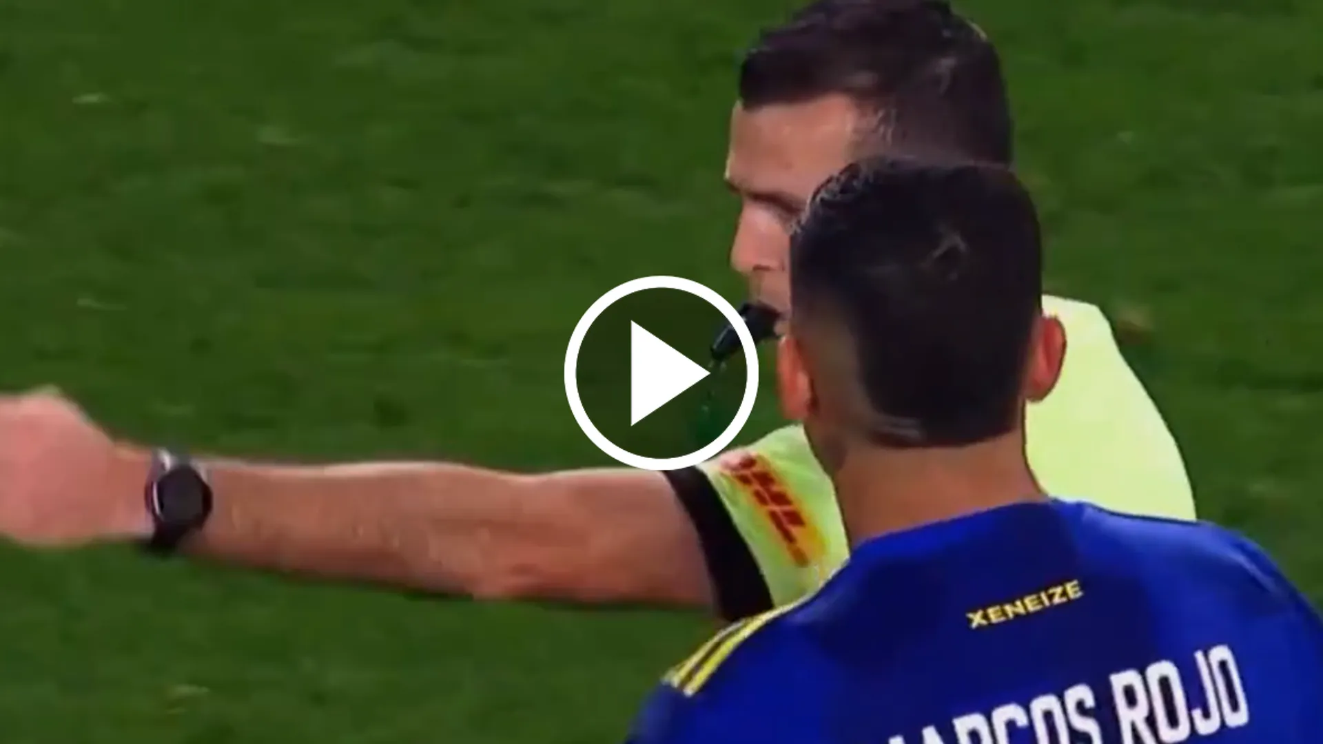VIDEO | El gesto de Marcos Rojo al árbitro que hizo reír a todos los hinchas de Boca