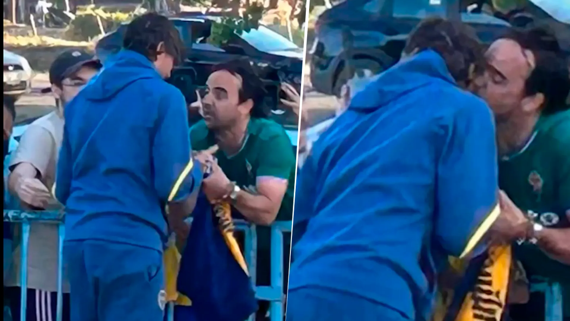 El curioso "líquido especial" que un hincha de Boca le regaló a Diego Martínez: "Es el despegue"