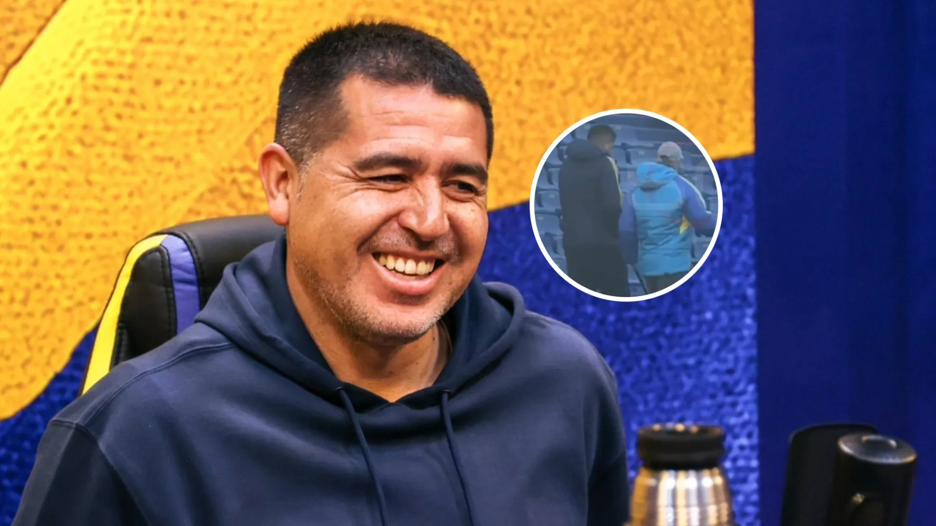 Juan Román Riquelme apareció en el campo de juego de La Bombonera a horas de Cruzeiro