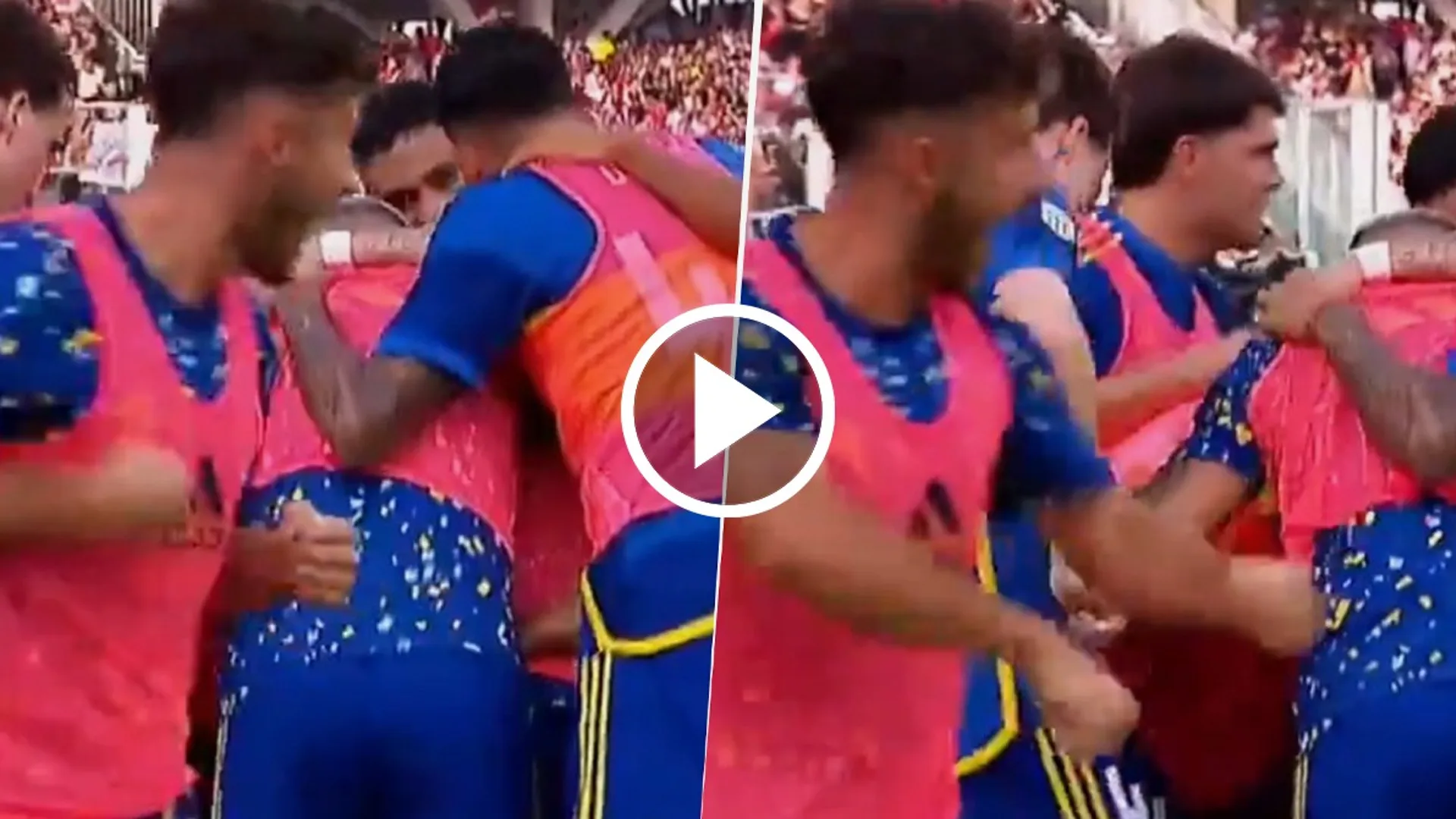 El festejo de gol de Marcelo Saracchi