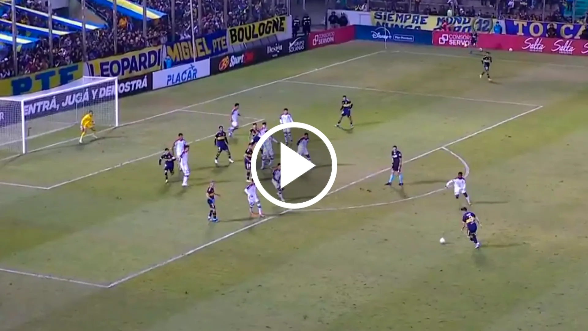 El golazo de Lautaro Blanco para abrir Boca vs. Paranaense en el amistoso disputado en Salta