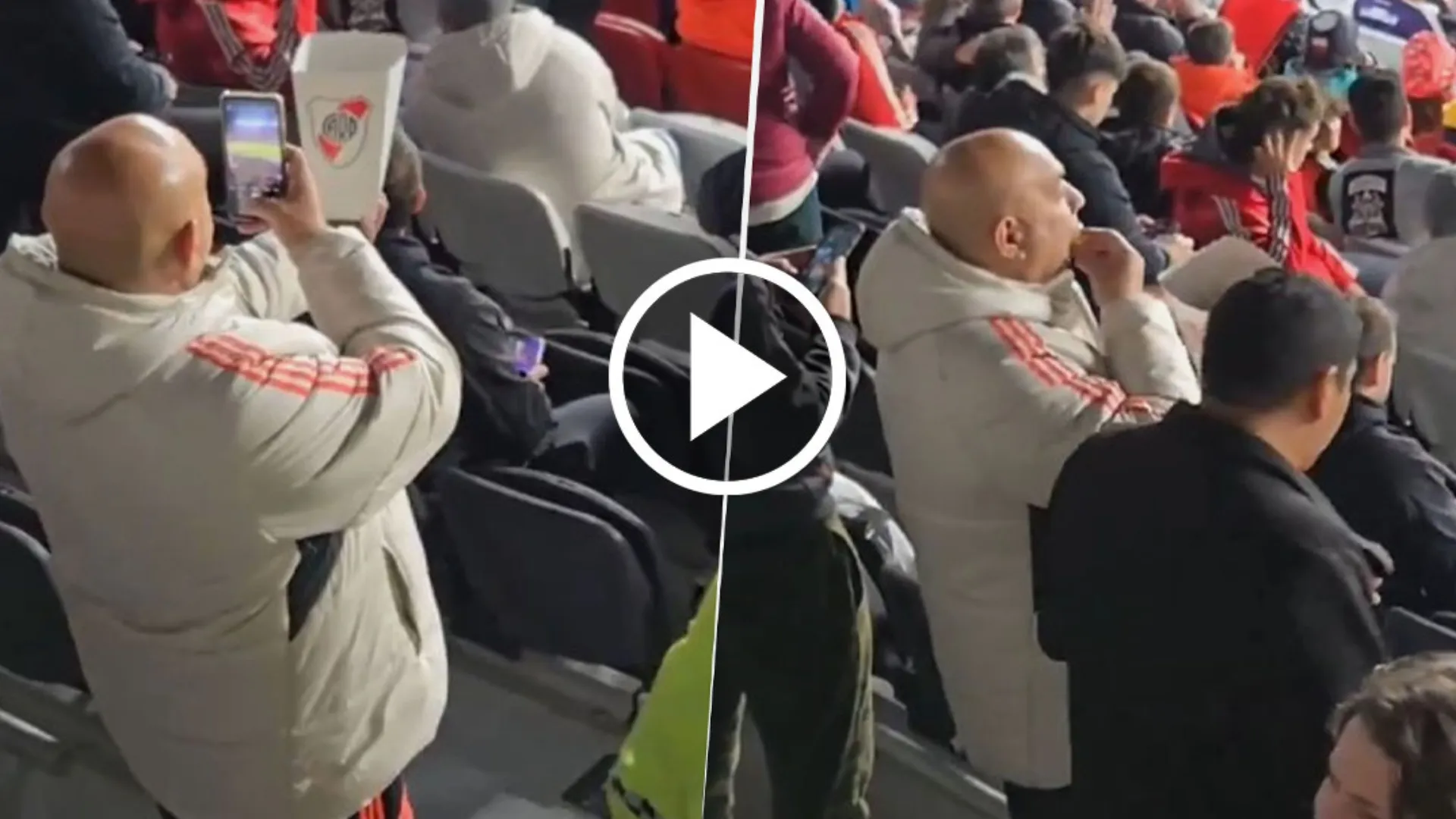 VIDEO | El gesto de un hincha de River que generó las burlas de los hinchas de Boca: "Todo lo que no queremos"
