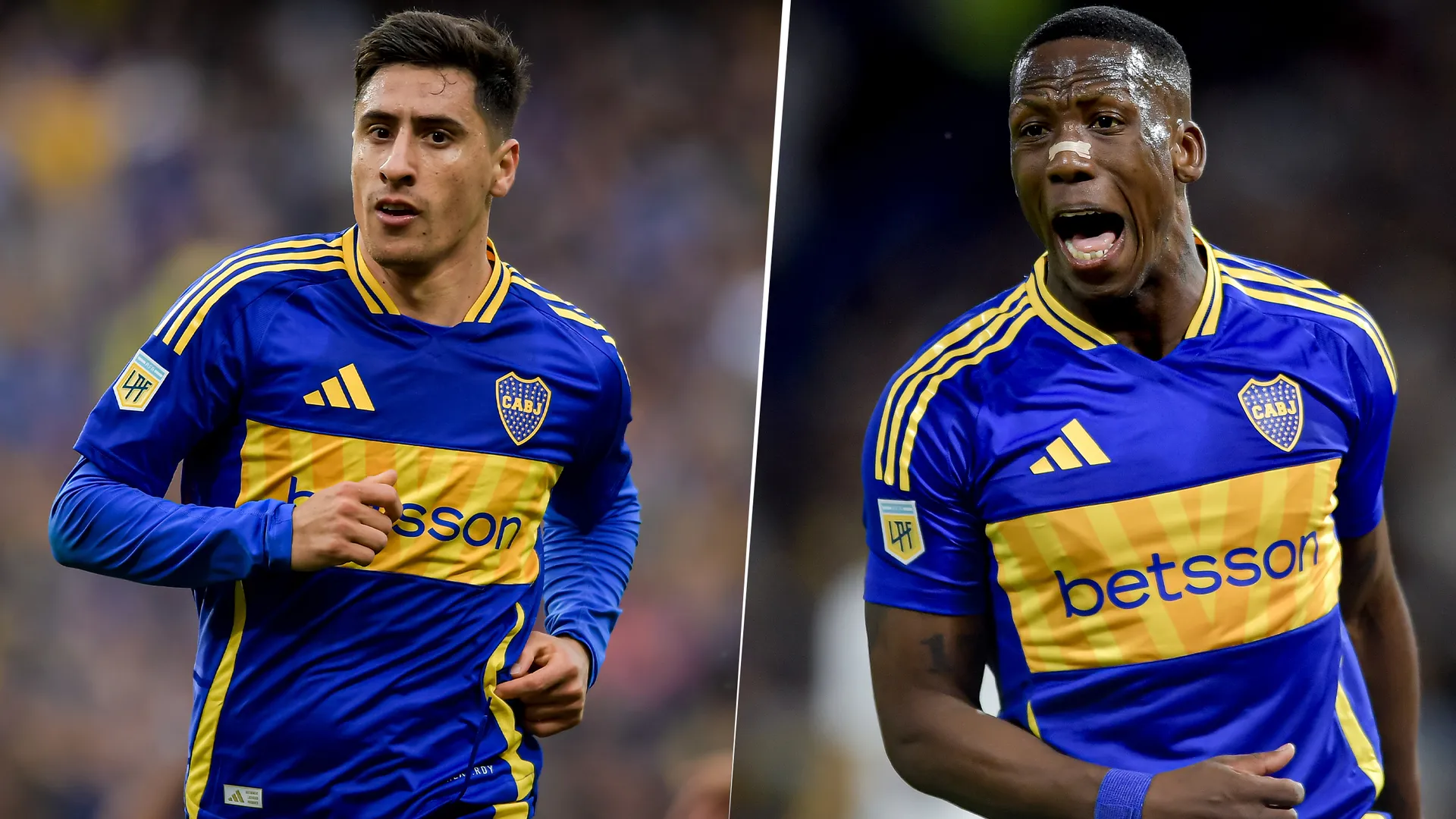 Miguel Merentiel y Luis Advíncula en Boca