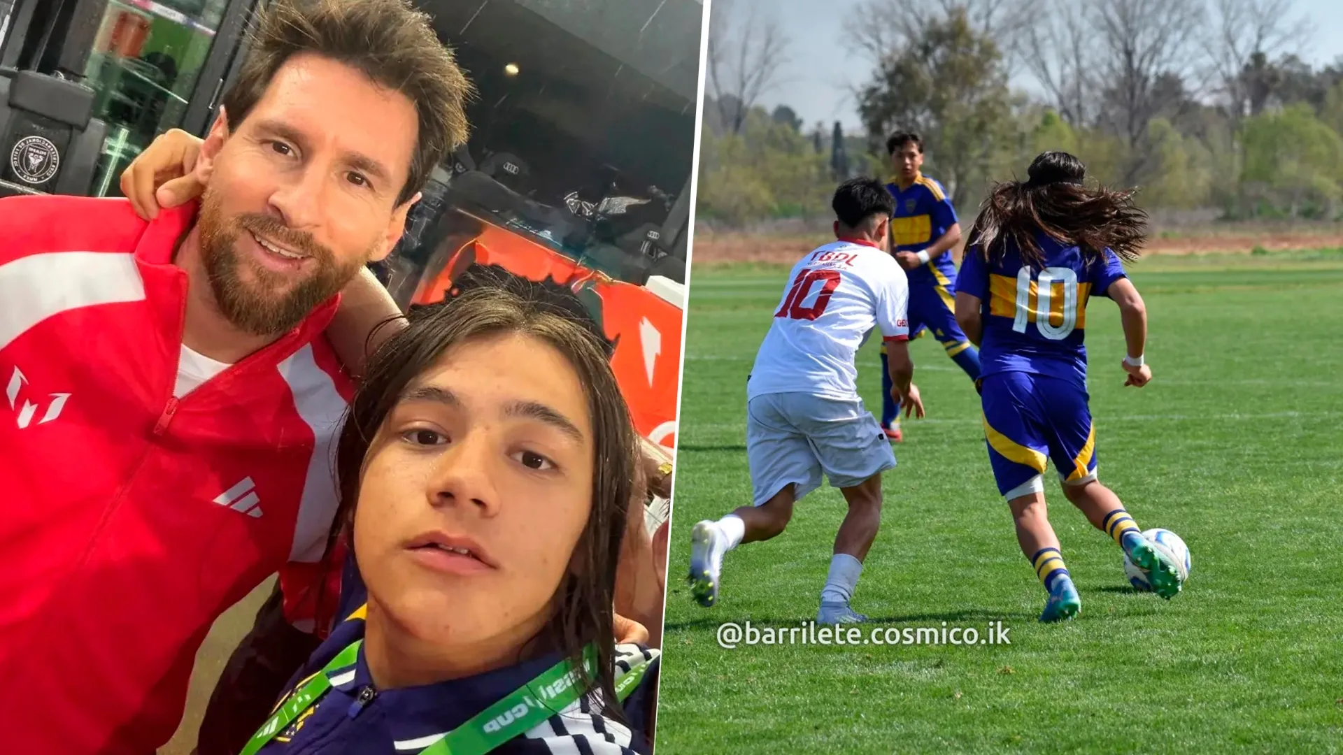 Tarzán Posse, con Messi.