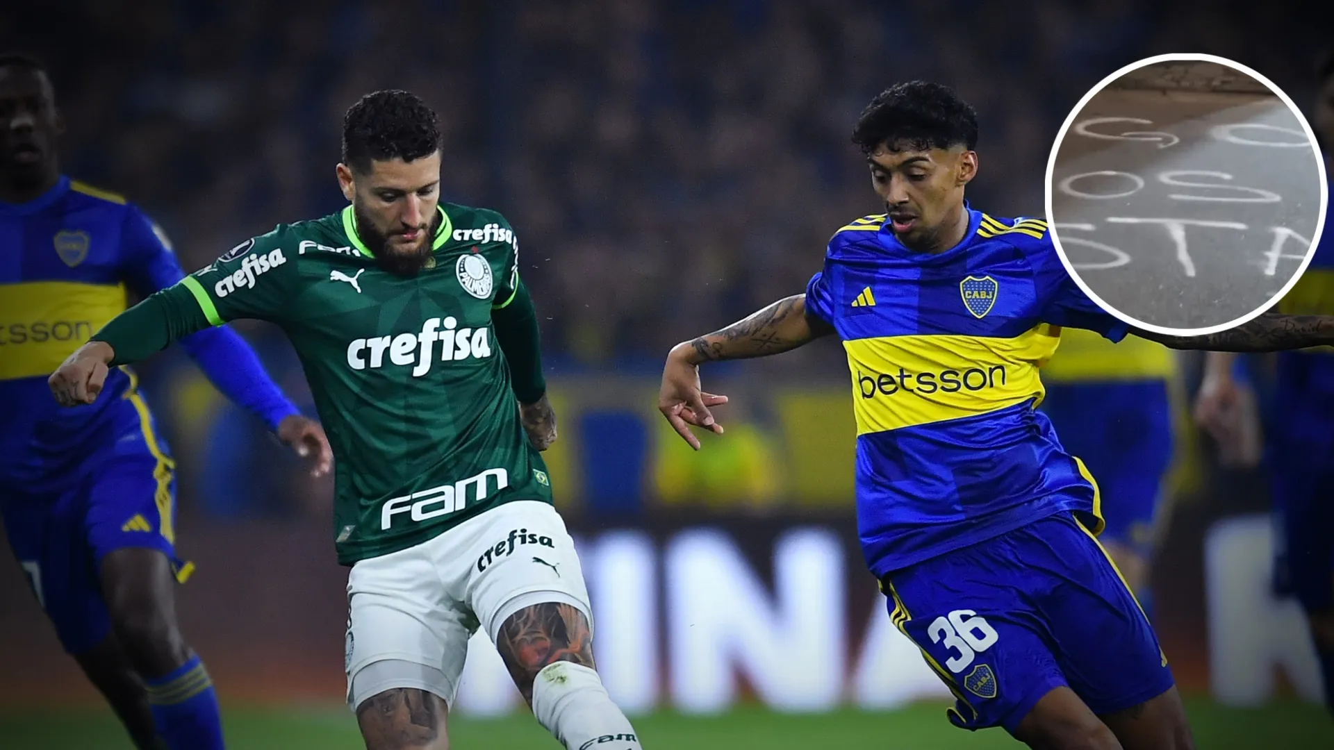Con una pintada, la amenaza de la hinchada de Palmeiras a los fanáticos de Boca en San Pablo